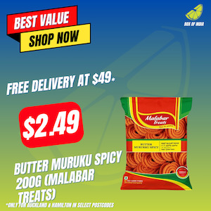 Butter Muruku Spicy 200g (Malabar Treats)