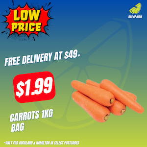 Low Price Fresh Produce: Carrots Bag 1KG (Product of NZ)