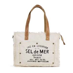 SEL de MER Qyom Paris Bag White