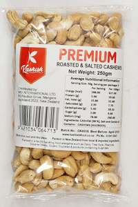 Nuts Seeds: Kashish Cashew Roasted Salted 250g