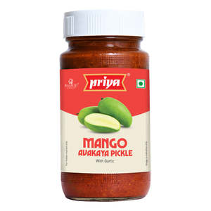 Condiments Dressings Pickels 1: Mango Pickle(Avakaya)(w/Gar) 300g (Priya)