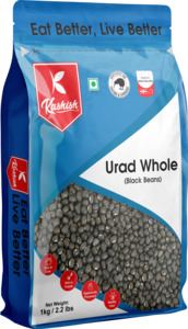 Kashish Foods Collection: Urad Whole 1kg (Black Beans) (Kashish)