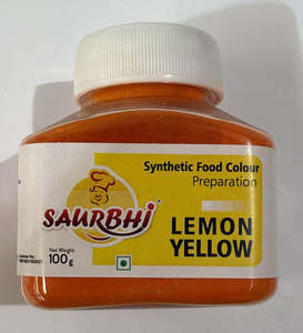Pickles: S Food Colour Lemon Yellow 100g (Saurbhi)