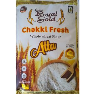 Aate Daal Ka Bhaav Flour: Chakki Atta 10kg (Royal Gold)