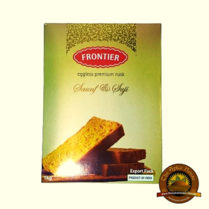 Rusk: Frontier Eggless Premimum Rusk (Saunf and Suji) 1Kg