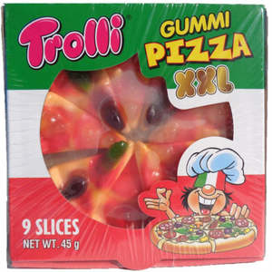 Chocolates Lollypop Candies Bars: TROLLI PIZZA XXL 45G