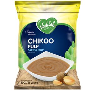 Frozen Veggies Snacks: Vadilal Fr Chikko (Sapota) Pulp 800g