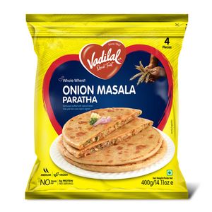 Frozen Roti Paratha Naan: Vadilal Onion Masala Paratha 4Pc 400g