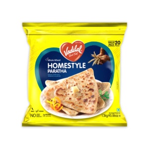 Frozen Roti Paratha Naan: Vadilal Home Style Paratha 20Pcs 1.3Kg