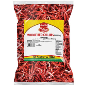 Guntur Whole Red Chillies 200g (Telugu)