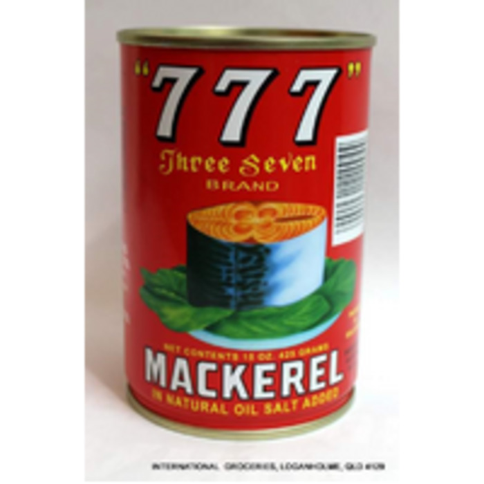 Canned Food: 777 Mackerel In Tomato Sauce 425g