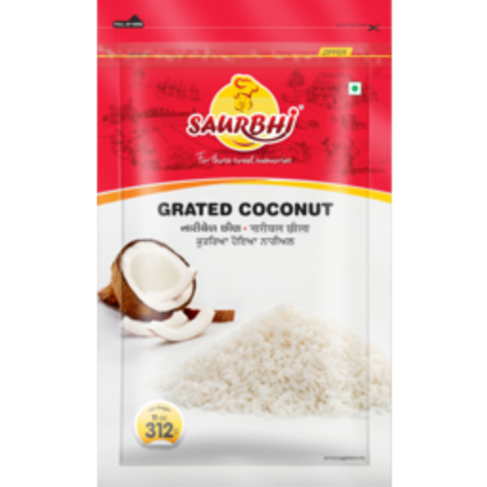 Frozen Coconut Nuts: Fr Grated Coconut 312g (Saurbhi)