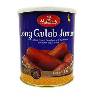 Aapke Muhn Mein Ghee Shakkar Sweets: Haldiram Gulab Jamun Long 1kg