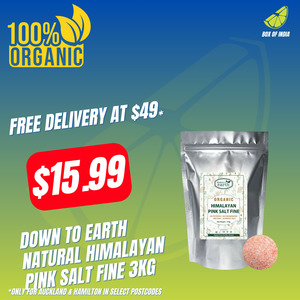 Natural Himalayan Pink Salt Fine 3kg (Down To Earth)