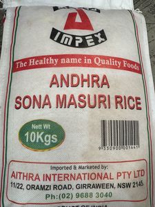 Rice: Rice Andhra Sona Masoori 10Kg (Aithra)