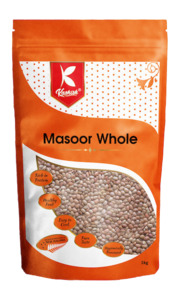 Masoor Whole 1kg (Brown Lentils) (Kashish)