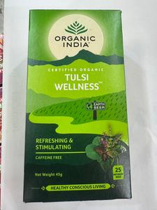 Tea Tea Masala: Organic India TULSI WELLNESS 25 Tea Bags