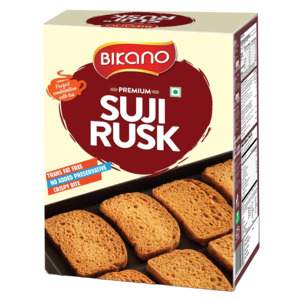 Indian Namkeen Mixtures: Bikano Suji Rusk -600g (Big Pack)