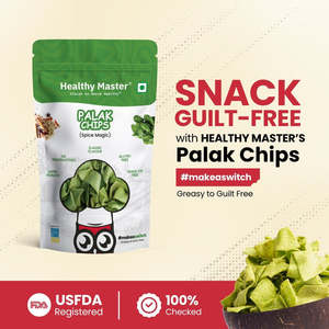 Palak & Blackgram (Urad) Chips - Light and Crispy (Spice Magic) 30g (Healthy Master)