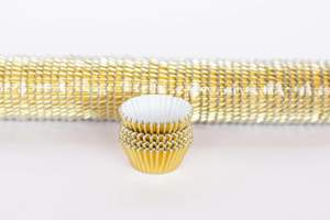 #390 (Mini Cupcake) 1000 Qty, Gold Foil Patty Pans - Baking Cups