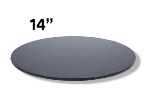 Cake Boards: 14" Inch Black Masonite (MDF) Round Cake Board