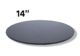 14" Inch Black Masonite (MDF) Round Cake Board
