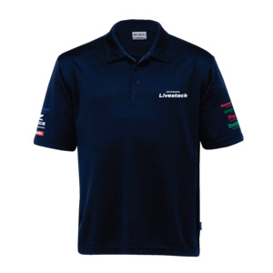 NZ Mens Full Logo Navy Polo