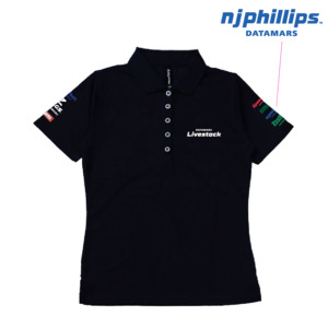 Datamars Livestock: AU Ladies Full Logo Navy Polo