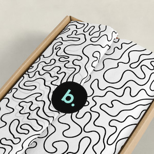 Packaging Supplies: Black Squiggs Tissue Paper