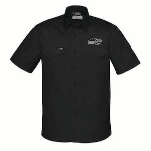 Oogah Rodders Black Button Up Shirt - Silver Embroidery - OOGAH002