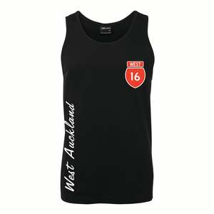 NSRA West Auckland Black Singlet