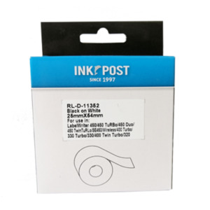 InkPost for Dymo 11352/S0722520 25mm x 54mm Black on white InkPost NZ