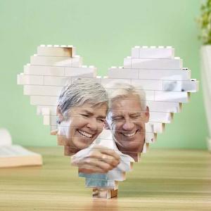 Custom Accessories: Custom Building Brick Puzzle Personalized Heart Shaped Photo Block