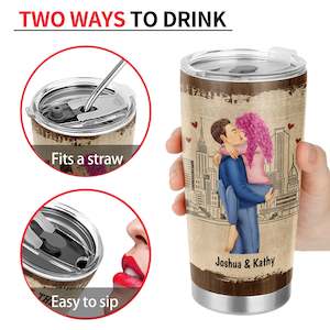 Custom Drinkware: Kissing Couple Best Thing On The Internet - Gift For Couples - Personalized Tumbler
