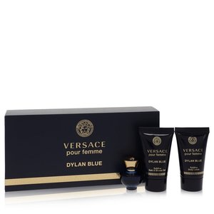 Versace Pour Femme Dylan Blue Gift Set - 0.17 oz Mini EDP + 0.8 oz Body Lotion +&hellip;