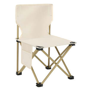 Camping Furniture: Size L Portable Folding Chair Metal+Oxford Cloth Outdoor Camping Fishing Backrest Chair