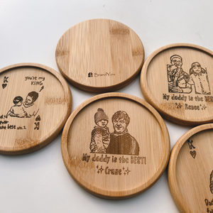 Products: Personalized Portrait Bamboo Coaster – BrandYou