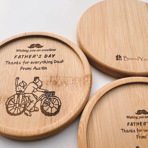 Personalized Text Bamboo Coaster – BrandYou