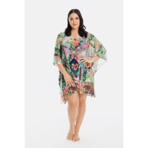 TOGS Fiji Mesh Kaftan - Swimsuits for Women Body Sculpting Swimwear Hot Gossip - NZ - Togs