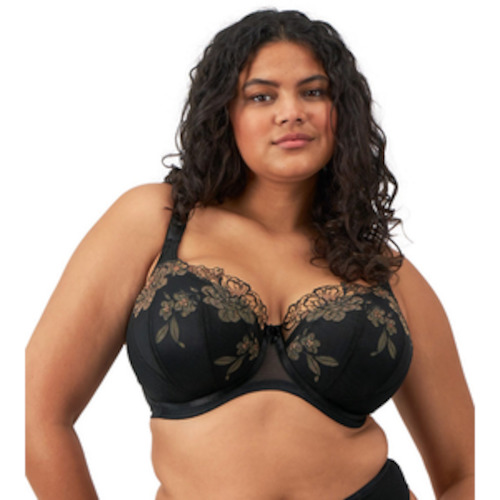 Elomi Teagan Black / Almond Uw Padded Half Cup Bra - Fuller Figure Bras Plus Siz&hellip;