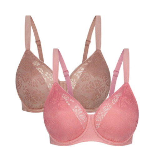 Triumph Lacy Minimizer 2 Pack - Triumph : Everyday Bras Style Bras Hot Gossip - NZ