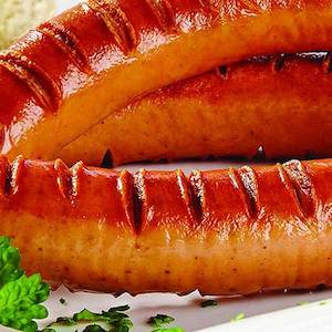 Products: BAVARIAN SMOKIE – MANUKA SMOKED 500g – Bratwurst Bros
