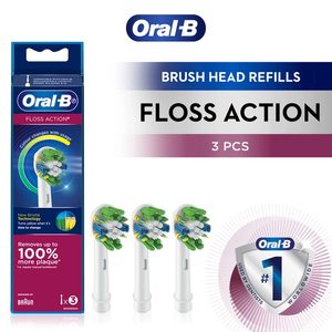 Oral-B Floss Action Replacement Brush Heads 3-Pack