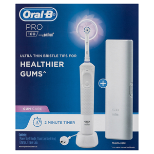 Products: Oral B Pro 100 Gum Care Electric Rechargeable Toothbrush