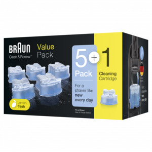 Braun Clean and Charge Refills – 5 Pack + 1 free (CCR6)