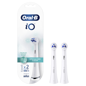 Oral-B iO Specialist Clean Orthodontic Replacement Brush Heads 2pk – White