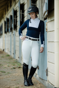 Breeches: DW Endura Competition White/Mint Breech