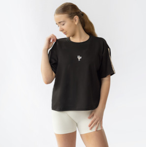 Brushed Cotton Bombshell T-shirt Black