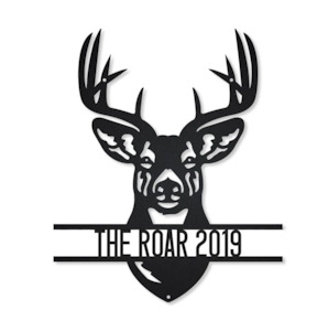 Art & Signage: Deer Stag Head Personalised Monogram