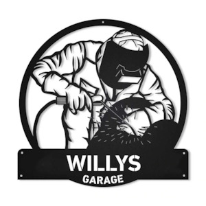 Art & Signage: Welding Garage Personalised Monogram
